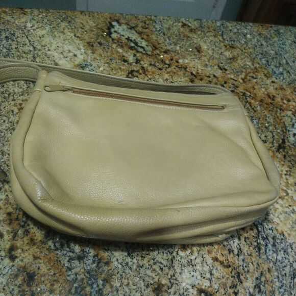 HANDMADE VINTAGE BEIGE LEATHER & ALLIGATOR W REAL TURQUOISE BAG PURSE - Picture 6 of 12